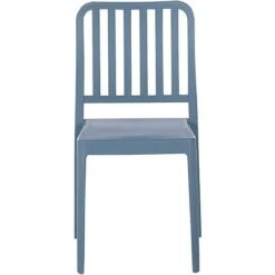 Set Di 2 Sedie In Plastica Resistente Alle Intemperie Blu Sersale 11 Set Di 2 Sedie In Plastica Resistente Alle Intemperie Blu Sersale -Giardino di Lusso 55028039 5