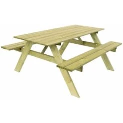 Tavolo Picnic In Legno Trattato Gardiun Essential 165x154x75 Cm 20/25 Mm 6/8 Persone
