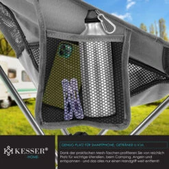 KESSER® Sedia Da Campeggio Pieghevole Con Schienale Alto Portatile Sedia Da Pesca Sedia Da Camping Sedia Pieghevole Fino A 120 Kg Sedia Da Spiaggia Sgabello Pieghevole Con Portabevande, Sedia Da Ester -Giardino di Lusso 55630651 3