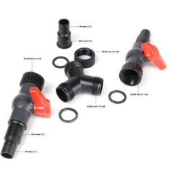 SunSun Distributore A Y Boccola Regolabile 20/25 Mm Con 2 Rubinetti Di Chiusura Per Regolare Flusso -Giardino di Lusso 5573484 3