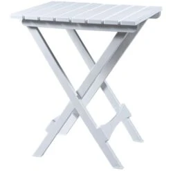 Tavolo Pieghevole Bianco Da Giardino Roxy - 45x52x60 Cm.