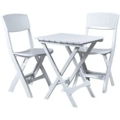 Tavolo Pieghevole Bianco Da Giardino Roxy - 45x52x60 Cm. -Giardino di Lusso 55898651 3
