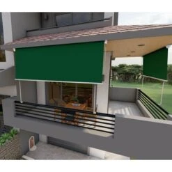 Tenda Da Sole A Caduta Con Bracci 250cm Telo Impermeabile Verde Golisa -Giardino di Lusso 55904681 5
