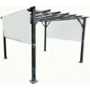 Gazebo Pergola Cubo 3x3 Struttura In Alluminio Colore Antracite E Copertura Bianca -Giardino di Lusso 56406407 1