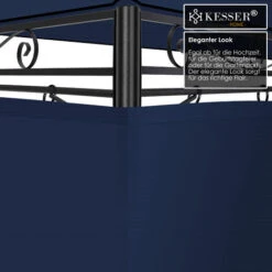KESSER® - Padiglione 3x4m Comprese Pareti Laterali Con Cerniere, Tendone Per Feste Quadrato Tenda Per Feste Tenda Da Giardino Gazebo Tenda Da Giardino Di Lusso Padiglione Da Giardino Navyblau (de) -Giardino di Lusso 57143770 3