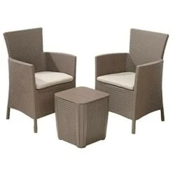Keter Set 3 Pezzi Salotto Iowa Balcony Cappuccino K224883k587kk