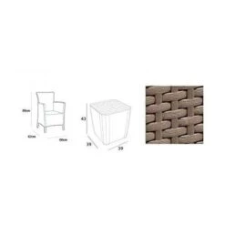 Keter Set 3 Pezzi Salotto Iowa Balcony Cappuccino K224883k587kk -Giardino di Lusso 58115050 5