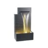 Lumineo FONTANA MODERNA 32X52XH95 NERA CON 2 STRISCE DI 84 LED A LUCE CALDA -Giardino di Lusso 58247513 1