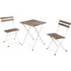 Set Tavolino E Due Sedie Da Balcone Pieghevoli Bistrot Bianco -Giardino di Lusso 58371567 1