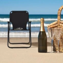 Relaxdays Sedia Pieghevole Da Campeggio, Spiaggina Da Mare, Regge 100 Kg, Seggiola Da Pesca In Poliestere E Ferro, Rosso -Giardino di Lusso 58812492 5