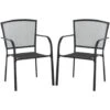 Outsunny Set 2 Sedie Da Giardino In Metallo, Per Cortile, Patio E Terrazza, Nero -Giardino di Lusso 59115824 1