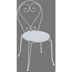 Lotto Di 4 Sedie In Metallo Effetto Ferro Battuto GUERMANTES - Bianco -Giardino di Lusso 59317289 3