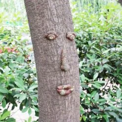 HIASDFLS Albero Faccia All'aperto Statua Vecchio Albero Che Abbraccia Corteccia Smorfia Caratteristica Facciale DecorationB -Giardino di Lusso 59384951 4