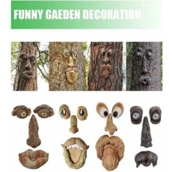HIASDFLS Albero Faccia All'aperto Statua Vecchio Albero Che Abbraccia Corteccia Smorfia Caratteristica Facciale DecorationB -Giardino di Lusso 59384951 5