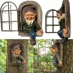 HIASDFLS Statua Di Gnomo Da Giardino Interessante Decorazione Dell'albero Da Giardino, Decorazione Del Portico Del Prato Del Patio -Giardino di Lusso 59384957 4