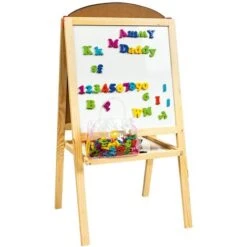 Lavagna Per Bambini 2 In 1 In Legno Con Le Lettere Magnetiche -Giardino di Lusso 60094132 3