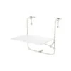 Progarden TAVOLO DA BALCONE BIANCO 60X43CM IN ACCIAIO -Giardino di Lusso 63760716 1