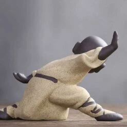 Mini Monaco Ornamenti Statua Di Buddha Kung Fu Tea Pet Zen Garden Vassoio Da Tè Figura Per Kung Fu Vassoio Da Tè Car Home Office Decoration (Giallo) -Giardino di Lusso 63843432 3