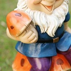 Gnomo Da Giardino - Gnomo Da Giardino Tradizionale Dipinto A Mano, Gnomo Da Giardino Divertente E Umoristico Per Esterni, Altezza 19 Cm -Giardino di Lusso 63847076 5