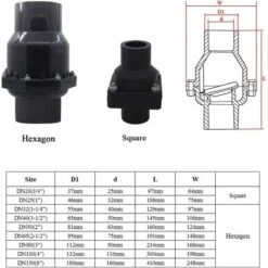 Valvola Di Scarico Valvola Di Ritegno Valvola Di Non Ritorno Acqua Pvc Diametro Interno 20 25 32 40 50 63 75 90 110 125 160 200mm (Diametro Interno 32mm) -Giardino di Lusso 63853622 4