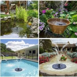 FONTANA SOLARE DA GIARDINO POMPA GALLEGGIANTE DECORATIVA PER LAGHETTO STAGNO -Giardino di Lusso 64002779 5