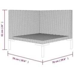Divano Da Giardino Con Cuscini In Polyrattan Mezzo Tondo VidaXL -Giardino di Lusso 64165990 3
