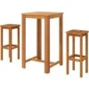 Set Da Bar Per Giardino 3 Pz Legno Massello Di Acacia VidaXL