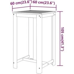 Set Da Bar Per Giardino 3 Pz Legno Massello Di Acacia VidaXL -Giardino di Lusso 64882834 3