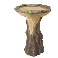 Vasca Per Uccelli Da Giardino Delle Fate A Grandezza Naturale Con Casa Delle Fate In Miniatura In Un Ceppo Di Albero -Giardino di Lusso 65849302 3