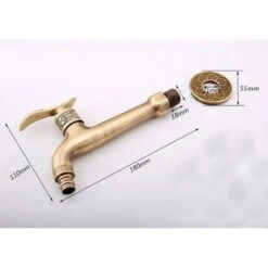 Manico Lungo Rubinetto In Ottone Antico Rubinetto Freddo Rubinetto Per Bagno Mop Piscina Lavatrice Decorazione Da Giardino Rubinetto Per Tubo Da Giardino -Giardino di Lusso 66560471 2