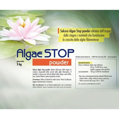 Antialghe Laghetto Sakura Algae STOP Powder 5 Kg 3 Antialghe Laghetto Sakura Algae STOP Powder 5 Kg