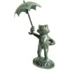 Statua Rana Ombrellone Da Giardino, Decorazione Per Interni Ed Esterni