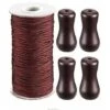 Rotolo Di Corda Intrecciata Marrone Superma 55 M Con Ciondolo In Legno Marrone 4 Pezzi (marrone)