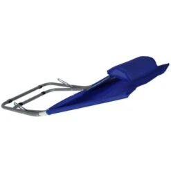 Sedia Alta Steel In Texilene Spiaggina Da Mare Pieghevole Blu Struttura In Metallo -Arancione -Giardino di Lusso 67906419 3