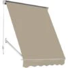 Outsunny Tenda Da Sole Avvolgibile A Caduta Impermeabile, Beige, 180x70cm -Giardino di Lusso 6812758 1