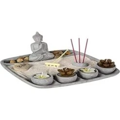 ATMOSPHERA Giardino Zen In Cemento Grigio 24x24x12 Cm