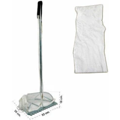 Tellinaro Grande Rete In Nylon Acciaio Zincato Cm 52x18x35 Più Rete Di Ricambio