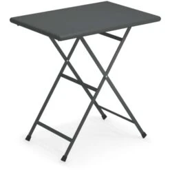 Emu Tavolo Pieghevole Arc En Ciel 334, 70 X 50 Cm, In Acciaio Verniciato A Polvere, Colore Ferro Anticato Cod. 22