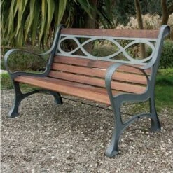 Papillon PANCHINA IN LEGNO E GHISA Houston TIPO PESANTE DA 45KG