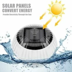 GroupM IT2pcs Outdoor Water LED Landscape Light Piscina Esterna Galleggiante Solar Light 12V -Giardino di Lusso 69492285 3