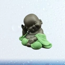 MINKUROW Statue Di Buddha In Ceramica Creativa Piccola Statua Di Buddha Carina Figurina Di Monaco Artigianato Creativo Per Bambini Bambole Ornamenti Regalo Cinese Delicato Ceramica Arti E Mestieri-A -Giardino di Lusso 69784649 3