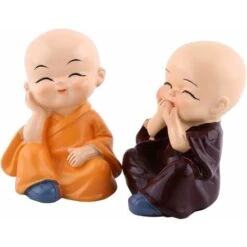 MINKUROW Statuetta Buddista Per Auto Di Buddha Piccolo 4 Monaci Buddisti Statua Di Buddha In Resina Decorazione Casa Del Monaco Buddista -Giardino di Lusso 69784835 2