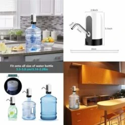MINKUROW Distributore Automatico Di Acqua Bottiglia Riutilizzabile Acqua Potabile Pompa Acqua Potabile Senza Fili Elettrico Pompa Di Pompaggio Veloce Distributore Di Galloni Universale Con Pompa Acqua -Giardino di Lusso 69789125 2