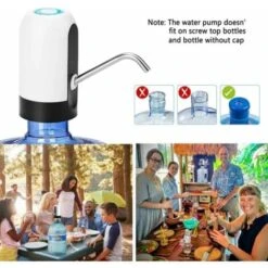 MINKUROW Distributore Automatico Di Acqua Bottiglia Riutilizzabile Acqua Potabile Pompa Acqua Potabile Senza Fili Elettrico Pompa Di Pompaggio Veloce Distributore Di Galloni Universale Con Pompa Acqua -Giardino di Lusso 69789125 4