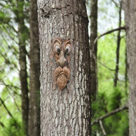 Romote Tree Face Old Man Tree Old Man Hugger Garden Peeker Scultura Tronco Appeso Decorazione Natalizia Occhi Grandi Resistente Alle Intemperie Per Cortile Esterno A 5 Romote Tree Face Old Man Tree Old Man Hugger Garden Peeker Scultura Tronco Appeso Decorazione Natalizia Occhi Grandi Resistente Alle Intemperie Per Cortile Esterno A - immagine 3