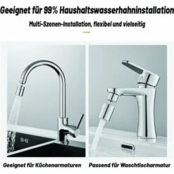 Aeratore Per Rubinetto Girevole Da 720 Gradi Aeratore Per Rubinetto Con Filtro Antispruzzo Universale 22mm Femmina E 24mm Maschio Accessori Per Rubinetto Da Cucina/bagno -Giardino di Lusso 71379396 5