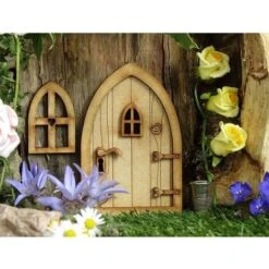 Kueatily Porta Gnomo Più Popolare, Porta Fata, Porta Elfo In Legno Da Aprire Con Gnomo Divertente, Decorazione Playhouse, Porta Artigianale, Decorazione 3D -Giardino di Lusso 71520217 3