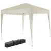 Gazebo 3x3 Pieghevole Ecru Impermeabile Richiudibile Tendone Giardino Con Sacca