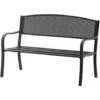 Outsunny Panchina Da Esterno In Acciaio, Nero, 127x60x85cm