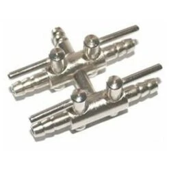 Zolux Rubinetto Aria In Metallo A 4 Uscite Per Areatore